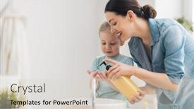  Presentation with viruses - Slide deck consisting of cute-little-girl background and a lemonade colored foreground