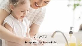  Presentation with cute - Beautiful theme featuring cute-little-girl backdrop and a lemonade colored foreground