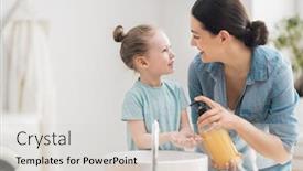  Presentation with viruses - Amazing PPT layouts having cute-little-girl backdrop and a light gray colored foreground