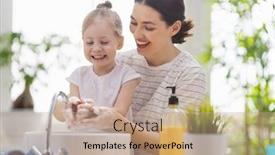  Presentation with viruses - Colorful slide deck enhanced with cute-little-girl backdrop and a coral colored foreground