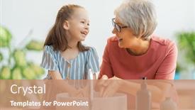  Presentation with viruses - Beautiful slides featuring cute-little-girl backdrop and a coral colored foreground