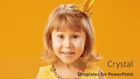 Presentation with cute birthday - Presentation having cute-little-girl background and a gold colored foreground