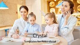  Presentation with cartoons - Slides having cute little girls watching cartoons background and a lemonade colored foreground