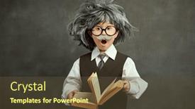  Presentation with early education - Theme with cute-little-kid-in-glasses background and a  colored foreground