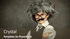  Presentation with education cute - Theme enhanced with cute-little-kid-in-glasses background and a tawny brown colored foreground