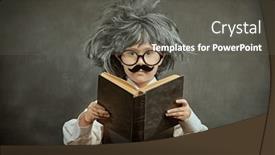  Presentation with early education - Presentation theme with cute-little-kid-in-glasses background and a  colored foreground