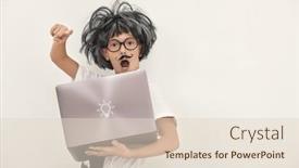  Presentation with glasses - Presentation theme with cute-little-kid-in-glasses background and a lemonade colored foreground