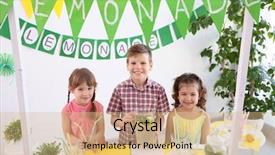  Presentation with cute lemonade - Amazing presentation theme having cute little kids selling lemonade backdrop and a coral colored foreground