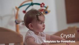  Presentation with steps - Cool new presentation design with cute-little-one-year-old backdrop and a violet colored foreground