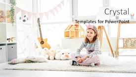  Presentation with princess - Amazing presentation theme having cute-little-princess-sitting backdrop and a white colored foreground