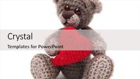  Presentation with valentine - Presentation having cute little teddy bear background and a light gray colored foreground