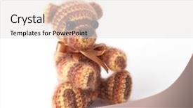  Presentation with teddy bear - Theme having cute little teddy bear background and a white colored foreground