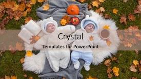  Presentation with relaxing - Cool new presentation with cute little twins relaxing backdrop and a coral colored foreground