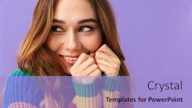  Presentation with cute - Presentation design consisting of cute-lovely-young-girl-wearing background and a light blue colored foreground