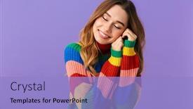  Presentation with lgbt - Slide deck with cute-lovely-young-girl-wearing background and a light blue colored foreground