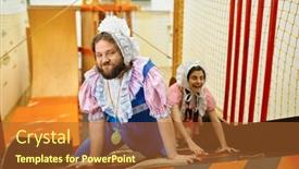  Presentation with cute baby - Theme featuring cute-man-and-woman background and a red colored foreground