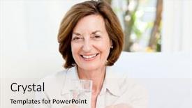  Presentation with cute math for kids - Cool new presentation theme with cute mature woman with pills backdrop and a  colored foreground