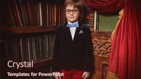  Presentation with modern elegant - Slide set enhanced with cute-modern-boy-in-elegant background and a wine colored foreground