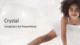  Presentation with orchestra dancer bank - Amazing slide deck having cute mulatto ballet dancer girl backdrop and a sky blue colored foreground