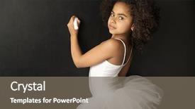  Presentation with cute - Slide set having small chalkboard health - cute mulatto girl background and a gray colored foreground