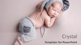  Presentation with infant - Presentation theme having cute-newborn-baby-boy-sleeping background and a lemonade colored foreground