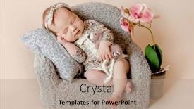  Presentation with infant - Slide deck consisting of cute-newborn-baby-girl-sleeping background and a coral colored foreground