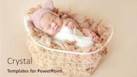  Presentation with infant - Presentation theme having cute-newborn-baby-girl-sleeping background and a lemonade colored foreground