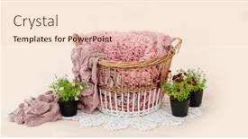  Presentation with cute baby - Presentation design enhanced with cute-newborn-digital-background background and a lemonade colored foreground