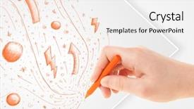  Presentation with paper hand drawn politics - Amazing theme having cute notepaper - hand drawing abstract sketches backdrop and a  colored foreground