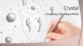  Presentation with paper hand drawn politics - Slide deck enhanced with cute notepaper - hand drawing abstract sketches background and a white colored foreground