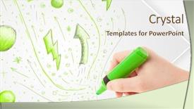  Presentation with plain - Cool new PPT theme with cute notepaper - hand drawing abstract sketches backdrop and a  colored foreground