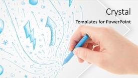  Presentation with paper hand drawn politics - Slide set having cute notepaper - hand drawing abstract sketches background and a  colored foreground