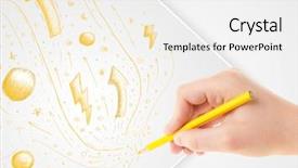  Presentation with paper hand drawn politics - Cool new presentation with cute notepaper - hand drawing abstract sketches backdrop and a white colored foreground