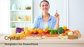  Presentation with black girl sexy fashionable mulatto - Colorful PPT layouts enhanced with cute nutrition - sexy fashionable woman backdrop and a yellow colored foreground