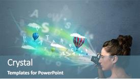  Presentation with chemistry dna molecules on abstract - Slides with cute photographer girl with camera background and a teal colored foreground