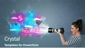  Presentation with abstract - PPT theme featuring area of the apartment building background and a light blue colored foreground