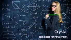  Presentation with black girl - Theme with cute physics - education smart student girl wearing background and a  colored foreground