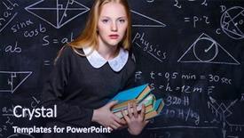  Presentation with black girl - Presentation theme having cute physics - education smart student girl wearing background and a wine colored foreground