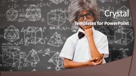  Presentation with pupil - Amazing PPT layouts having cute physics - pupil dressed up in wig backdrop and a gray colored foreground