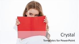  Presentation with two cute sisters playing - Theme having cute playful little girl hiding background and a sky blue colored foreground