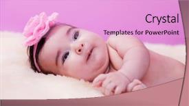  Presentation with cute baby - PPT layouts having cute pretty happy chubby baby background and a lavender colored foreground