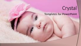  Presentation with baby clothes - Audience pleasing presentation theme consisting of cute pretty happy chubby baby backdrop and a lemonade colored foreground