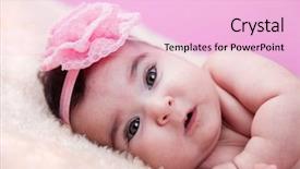  Presentation with baby clothes - PPT theme enhanced with cute pretty happy chubby baby background and a lemonade colored foreground