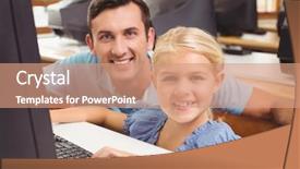  Presentation with pupil - Colorful slide set enhanced with  backdrop and a  colored foreground