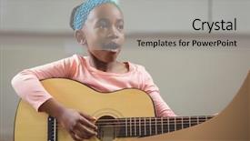  Presentation with pupil - Colorful slide set enhanced with cute pupil singing and playing backdrop and a light gray colored foreground