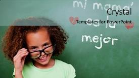  Presentation with pupil - Audience pleasing presentation consisting of cute pupil tilting glasses against green backdrop and a light blue colored foreground