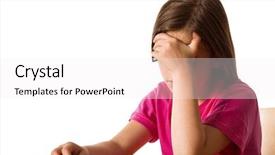  Presentation with pupil - Colorful slide deck enhanced with early childhood - cute pupil working at her backdrop and a white colored foreground