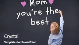  Presentation with cute black board - Presentation design with cute pupil writing against black background and a dark gray colored foreground