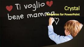  Presentation with pupil - Audience pleasing presentation design consisting of cute-pupil-writing-against-black and a  colored foreground