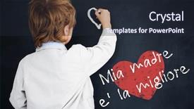  Presentation with cute black board - Amazing presentation theme having cute pupil writing on board against black backdrop and a wine colored foreground